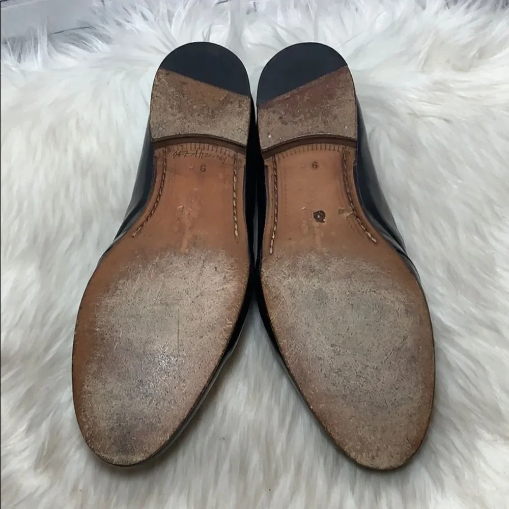 Mezlan Mirage Tuxedo Black Patent Loafers Sz 9‎